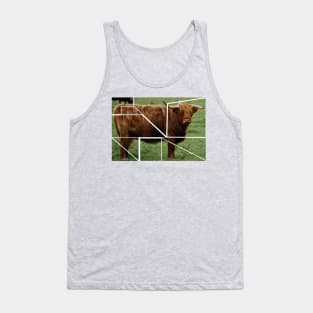 Brown Scottish Highland Cow Tank Top